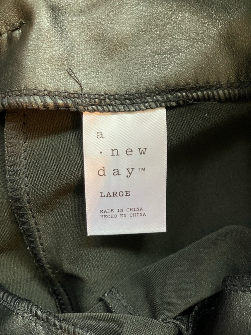 a new day Black Faux Leather Skinny Pants - Picture 2 of 3